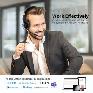 Auriculares <span class=keywords><strong>de</strong></span> centro <span class=keywords><strong>de</strong></span> llamadas con micrófono ENC para computadora <span class=keywords><strong>de</strong></span> conductores <span class=keywords><strong>de</strong></span> camiones - Product Image 3