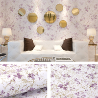Italien Moderne Antique Floral Violet 3d Colle Papier Peint Noir Rose Fleurs Floral Papier Peint Mur