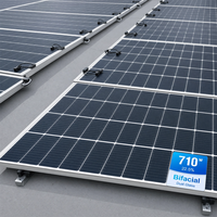 Panneaux solaires de type N monocristallins, technologie HJT, 710W, double vitrage bifacial, tuiles solaires pour toiture, système de panneaux solaires