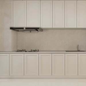 Gabinetes de Cocina Modulares de Madera Contrachapada con Acabado Melamina, Diseño de Grano de Madera, Fregadero Incluido, Estilo Moderno, Tamaño Personalizable - Product Image 1