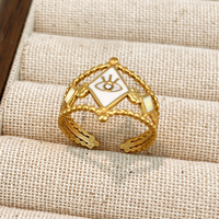 Anillos de Moda para Mujer en Oferta, Colección de Anillos de Acero Inoxidable con Recubrimiento PVD de 18K, Resistentes al Agua y de Buena Calidad