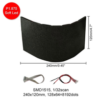 P1.5 P1.8 P2 P2.5 P3 P4 P5 Écran d'affichage LED flexible d'intérieur Panneau LED souple Courbe Panneau LED personnalisé incurvé Mur vidéo LED