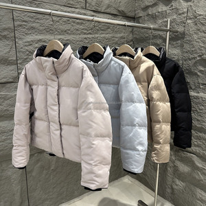 Veste courte en duvet pour femme, veste d'hiver chaude et légère, veste matelassée à capuche, veste décontractée pour l'extérieur - Product Image 1