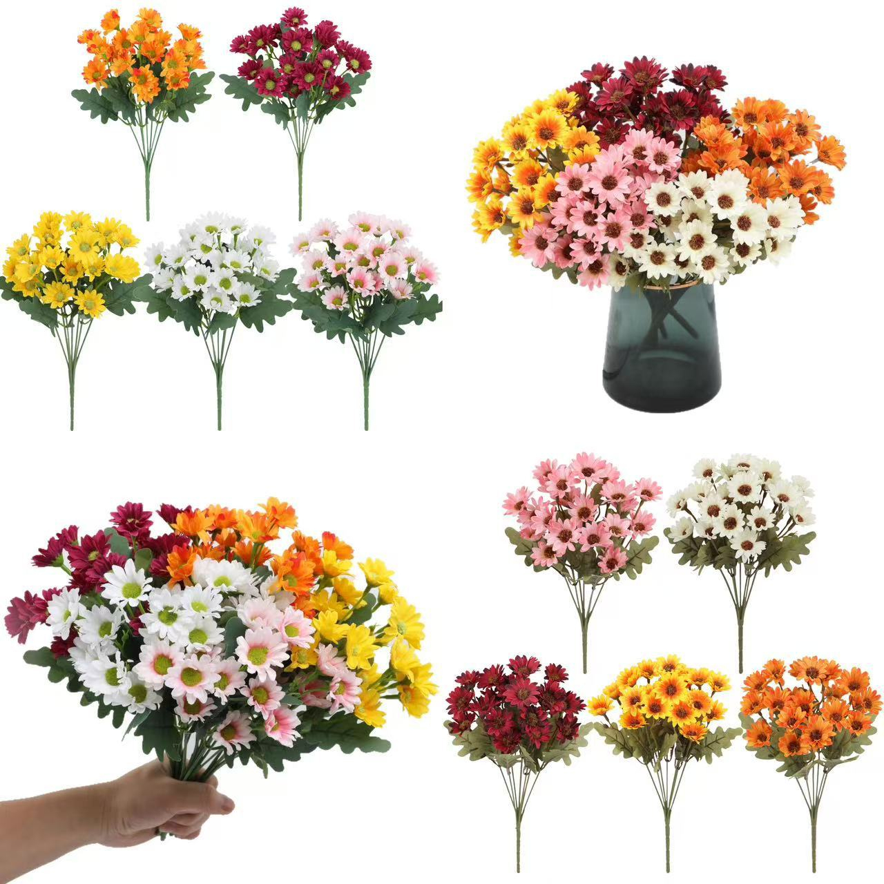 rainbow small daisy Artificial flower