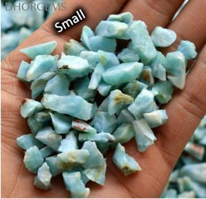 Pierres de gravier larimar naturelles, g, pierre brute, larimar brute, minérale, cristal poli, rayures, vente en gros - Product Image 2