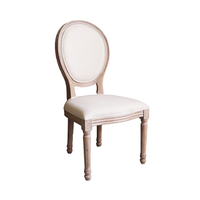 Chaise de salle à manger MULIGNA de style Louis XVI, dossier en rotin, structure en bois massif, tissu durable pour hôtels modernes et mobilier de maison