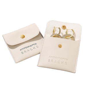 Bolsa de Piel Sintética de Lujo con Cierre de Broche y Logotipo Personalizado al por Mayor para Joyería, Embalaje de Regalo, Bolsa de Piel para Joyería - Product Image 5