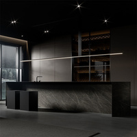 2024 dernières conceptions modernes en bois personnalisées armoire de cuisine comptoir de bar utilisation pour restaurant hôtel maison
