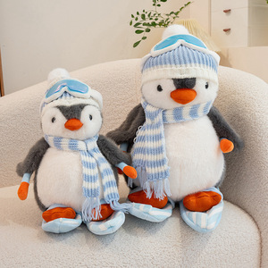 ตุ๊กตาเพนกวินขนนุ่มมาใหม่ ของขวัญคริสต์มาส ตุ๊กตาของเล่นนุ่มสำหรับเด็ก ตุ๊กตาเพนกวินคู่รักพร้อมผ้าพันคอ - Product Image 6