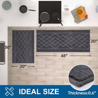 Tapis de sol lavable en polyester Tapis de cuisine antidérapant absorbant l'eau Tapis de sol de cuisine résistant aux taches