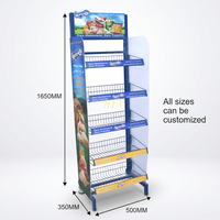 Présentoirs Métalliques à Étagères Réglables, Mobiles, pour Supermarché, Chips et Snacks – Rayonnages de Présentation pour Magasin de Détail