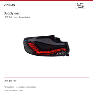 Paires de feux arrière à LED pour BMW Série 2 F22, lentille rouge - Product Image 4