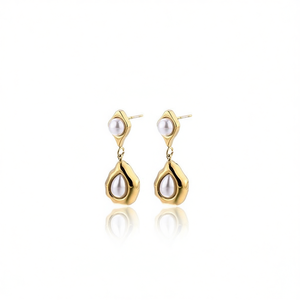 ต่างหูแฟชั่น DE PERLAS PE0520 สำหรับผู้หญิง เครื่องประดับคุณภาพสูง - Product Image 2