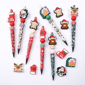 Entrega Rápida, Grado Alimenticio, Abalorios de Silicona con Forma de Botas Navideñas y Personajes, para Collares Masticables DIY y Bolígrafos Beadabl, Temática Navideña - Product Image 6