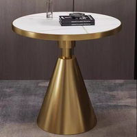 Table d'appoint ronde moderne en marbre pour canapé, balcon, hôtel – Petite table basse en dalle de roche