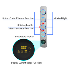 Hideep 36*12Inch Âm Nhạc <span class=keywords><strong>LED</strong></span> Mưa & Thác Đầu Vòi Hoa Sen Hiển Thị Nhiệt Độ Vòi Hoa Sen Van Tĩnh Nhiệt Vòi Hoa Sen - Product Image 6