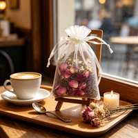 Thé de bain Brinelume au sel de mer, rose séchée et lavande, en sachet organza scintillant, pour bain de spa relaxant et apaisant, 80g, soin du corps et des pieds pour adultes, cadeau