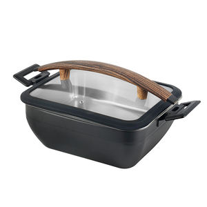 Plato de frotamiento rectangular con soporte de tapa, calentador de alimentos de buffet de acero inoxidable 304 para hotel, restaurante, catering, banquete, boda - Product Image 2