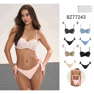 Costume da bagno intero HDJ Plus Size con controllo pancia, scollo all'americana e stampa glitterata BZ77237 - Product Image 2