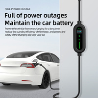 Pengisi Daya EV Portabel IEC 62196 Tipe 2 16A 3.5KW IP54 Tahan Air untuk Penggunaan di Rumah Pengisian Mobil Listrik Kabel 5M