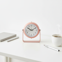 Einfacher Quarz-Wecker, Rotierender Wecker, Geräuschloser Tischwecker für Schüler und Kinder, Aufweckuhr, Geschenk für Feiertage