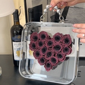 Regalos de Rosas Preservadas, Regalos de Rosas Navideñas, Flores Frescas en Forma de Corazón 3D en Caja de Espejo, Regalos de Cumpleaños para Mujeres - Product Image 6