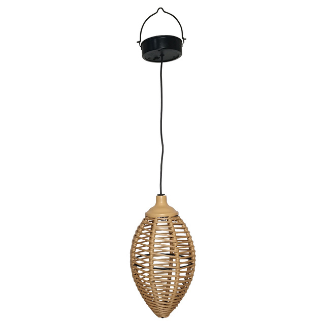 Hanging Solar Powered LED Rattan Garden Lamp with Battery Small Size