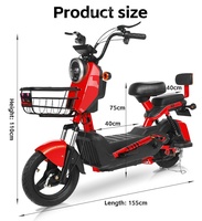 Sepeda Listrik Model Baru Standar Nasional China 48V Baru, Sepeda Listrik Jalan Kota Harga Murah, Sepeda Motor Listrik untuk Dewasa dan Pria