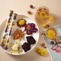 Xanadu – Coffret Cadeau de 8 Boules de Thé Fleuri Bio Artisanales aux Saveurs Assorties et Personnalisées en Tubes en Verre