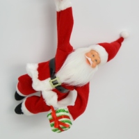 Jouet de Noël Électrique Père Noël Animé, Alimenté par Piles, en Plastique, Musical, Décoration Intérieure Classique