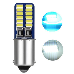 3014 SMD LED หลอดไฟรถยนต์ BA9S ไฟหน้าปัดเลนส์สีฟ้า ไฟป้ายทะเบียน ไฟภายในสำหรับเปลี่ยน - Product Image 1