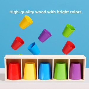 Classic Montessori Cup Guessing Game with Matching Balls and Hand-Eye Coordination Training Interactive Sensory <b>Toy</b> for Kids - Product Image 5