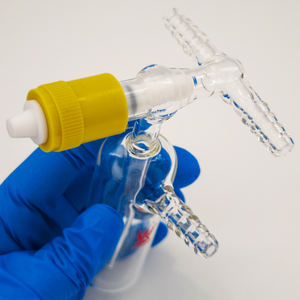 Fournitures de laboratoire CS Labglass verre borosilicate transparent empêchant le barboteur d'aspiration <span class=keywords><strong>Converse</strong></span> avec <span class=keywords><strong>nouvelle</strong></span> vanne à vide élevé - Product Image 5