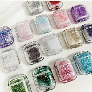 Leadingplus nouveau personnalisé dur antichoc liquide paillettes fille luxe Bling pour Airpod étui pour Airpods Pro - Product Image 1
