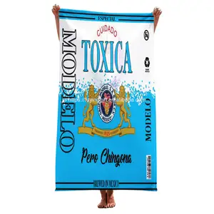 Neuestes geschäftsgeschenk individuelles mexikanisches toxica chingona strandhandtuch mit logo strandhandtuch mit logo