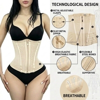Gaine amincissante sportive pour femme à haute compression, rehausseur de fesses, sculpteur de corps, amincissant la taille, en nylon respirant, avec crochets