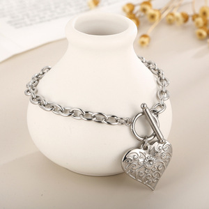 <span class=keywords><strong>R</strong></span>.GEM. Vintage Real chapado en oro corazón <span class=keywords><strong>OT</strong></span> hebilla de acero inoxidable indio joyería nupcial conjunto Hip Hop moda Punk aniversarios - Product Image 3