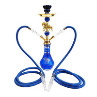 Ensemble complet de chicha arabe en fer avec motif animalier