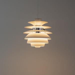 โคมไฟระย้าทรงกรวยสนสไตล์มินิมอลแบบนอร์ดิก โคมไฟวินเทจสำหรับห้องรับประทานอาหาร โต๊ะรับประทานอาหาร ห้องนอน สไตล์เดนมาร์ก - Product Image 4