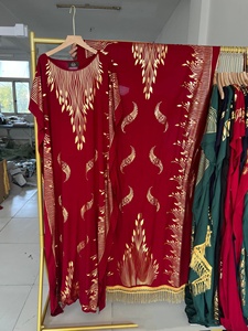 Nuevo Vestido Holgado de Algodón para Mujer Africana, Estilo Verano, Abaya Musulmana con Estampado, Hiyab Árabe de Rayón Suave, Talla Única, Vestido Túnica con Estampado en Caliente - Product Image 3