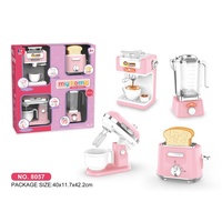 Zhiqu quatre-en-un cafetière électrique batteur à oeufs Machine à pain petits appareils ménagers transfrontalier nouveau jouet en plastique