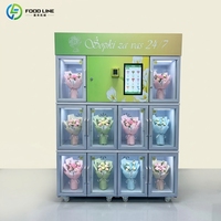 Distributeur automatique de fleurs et de légumes avec 10 casiers à température contrôlée pour l'intérieur et l'extérieur – Équipement de vente au détail