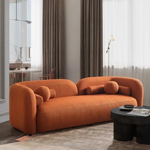 أريكة سرير قطاعية متوسطة الحجم لشخصين، متعددة الاستخدامات، بتصميم عصري موفر للمساحة من الإسفنج المضغوط، مثالية لشقق المعيشة - Product Image 5