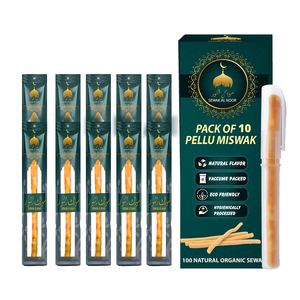 Palitos de Miswak Sewak Noor de Alta Calidad, 100% Naturales, Orgánicos y Biodegradables, Paquete de 10 - Product Image 1