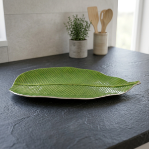 Plat en aluminium en forme de feuille avec intérieur émaillé - Product Image 4
