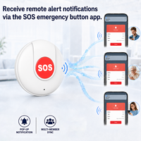 Bouton d'alarme Tuya Zigbee, télécommande, bouton SOS, bouton de panique pour appel d'urgence, alerte par application, pour personnes âgées/enfants/enceintes, sécurité