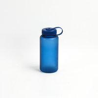 Bouteille d'eau de voyage en plastique AS transparente de 1000 ml (32 oz) avec logo personnalisé, sans BPA, réutilisable, avec couvercle à poignée portable, pour le sport et les activités de plein air