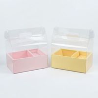 Vente en gros de fleurs recyclées pour la fête des mères, bouquet luxueux pour la Saint-Valentin, boîte-cadeau transparente pour gâteau, emballage