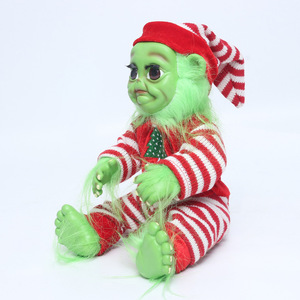 Latex Plush Toy Decoration Creative Gift Latex Doll <strong>Baby</strong> Christmas <strong>Grinch</strong> Green Monster CH-G009 Customizable Cute Design - Product Image 4