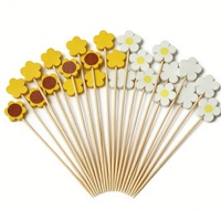 Mini brochettes en bambou pour kebab, cocktail, barbecue, fourchettes à fruits de qualité alimentaire pour mariage, fête de jardin, buffet, décorations de cupcakes